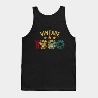 Vintage 1980 Birthday design Tank Top